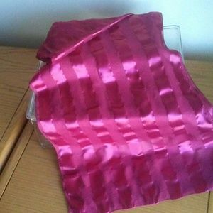 ruby red striped scarf